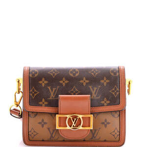 Louis Vuitton Mini Dauphine Shoulder Bag Reverse Monogram Canvas